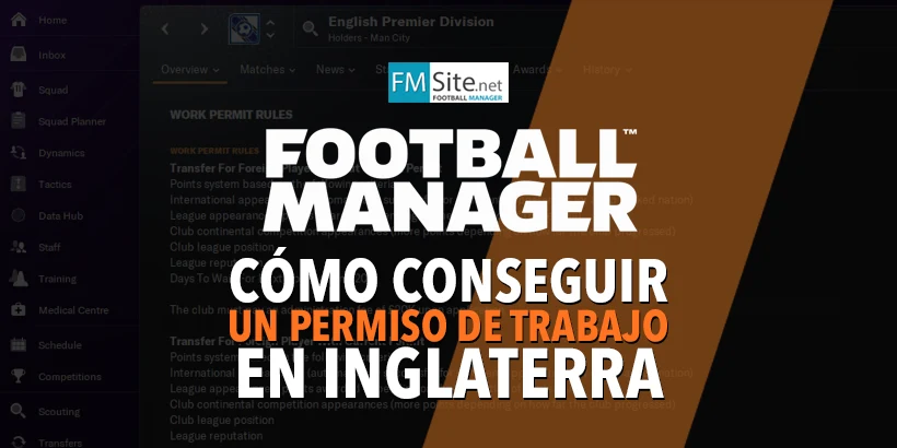 Cómo funcionan los permisos de trabajo de Inglaterra en el Football Manager